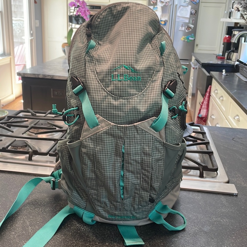 EUC LL Bean Day Trekker 20 backpack with water bladder feature